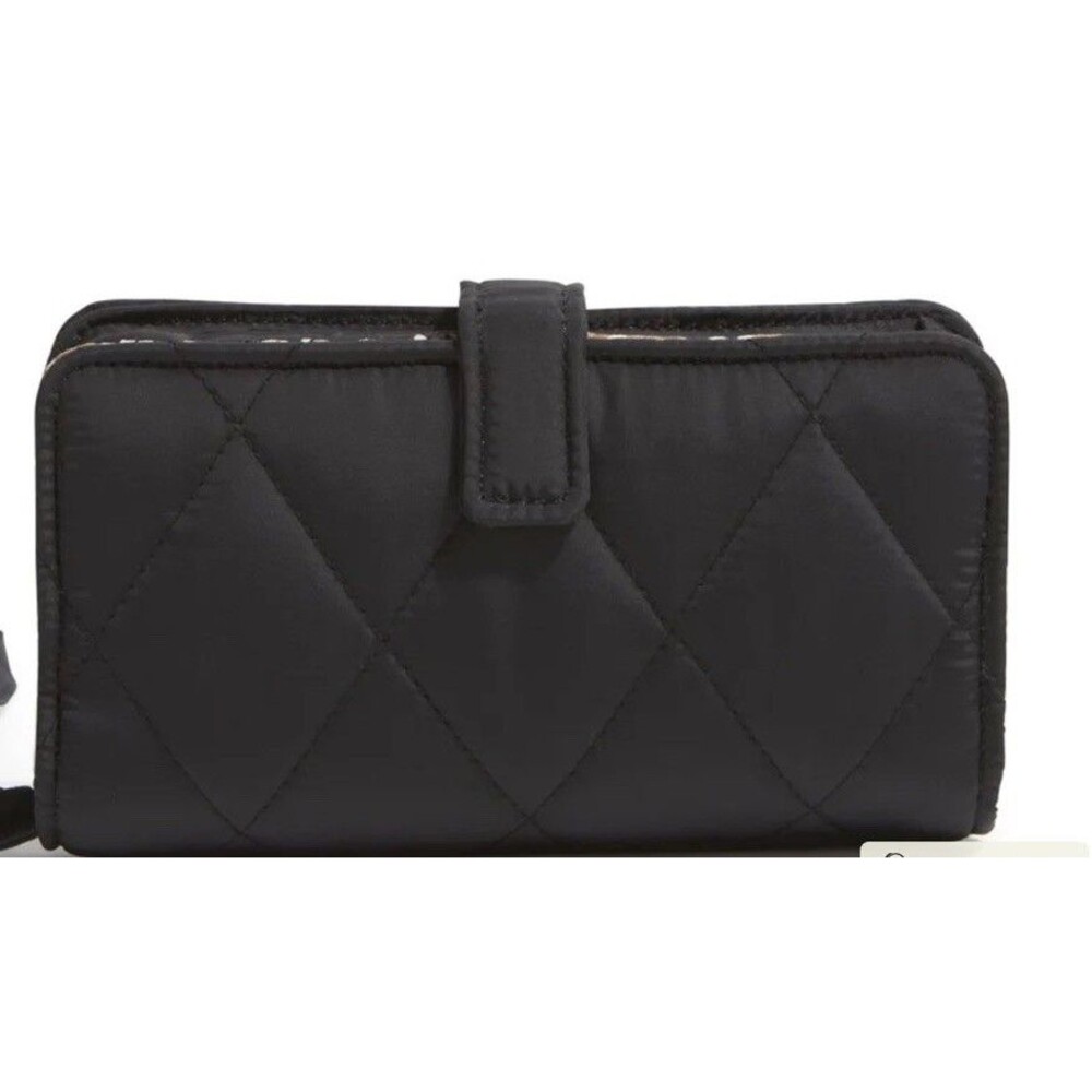 3 Pieces Vera Bradley Moonless Light Black Ultralight Wristlet, ID Case, Strap - Picture 7 of 9